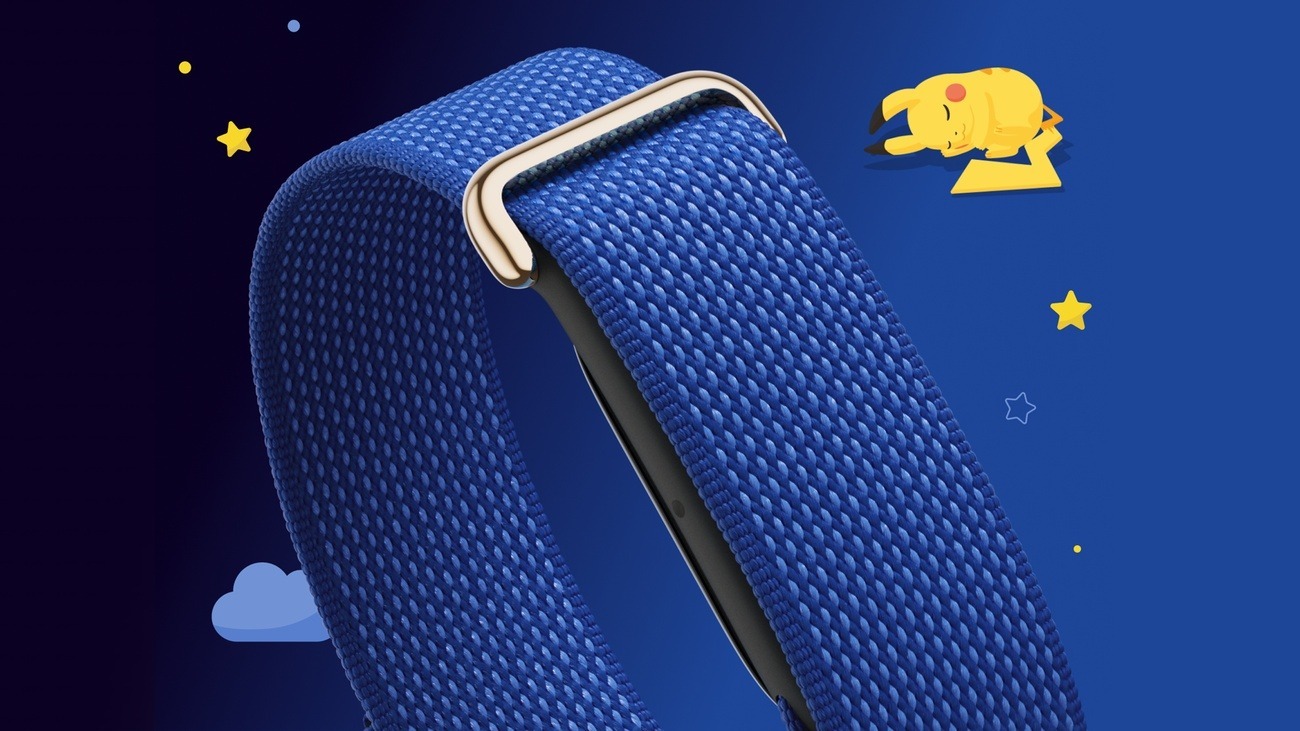 Fitbit Air Pokémon Sleep пряжка золотистая пряжка купить Fitbit Air Pokémon Sleep деталь пряжки Sleepy Blue