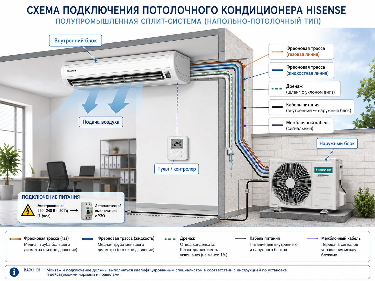 Потолочные кондиционеры hisense RuClima 