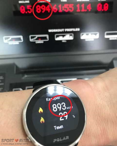 Калории и Polar Ignite