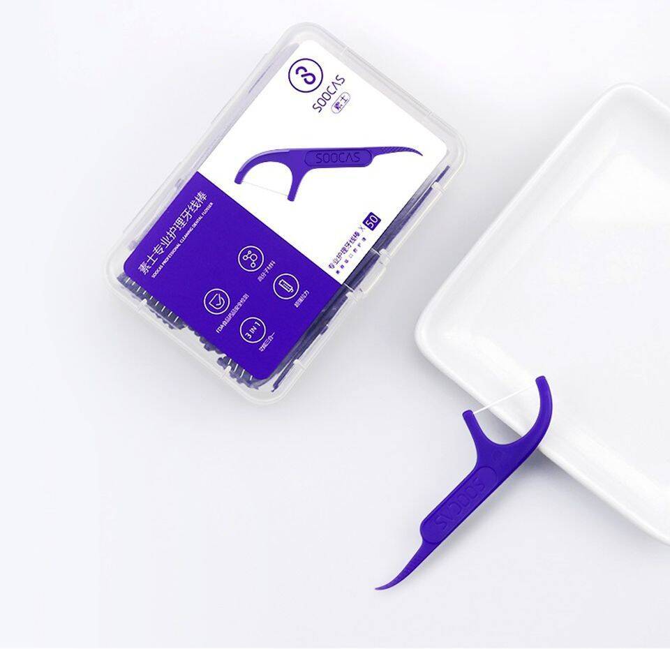 Зубная нить Xiaomi BEHEART Floss Pick (50шт)