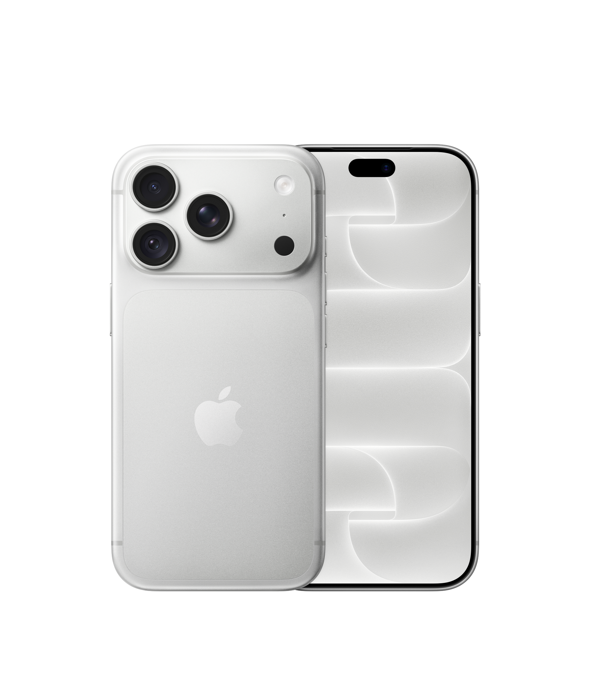 Apple iPhone 18 Pro silver: вид спереди и сзади