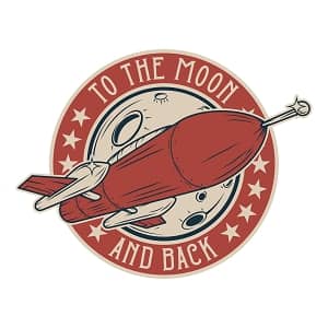принт To the moon and back