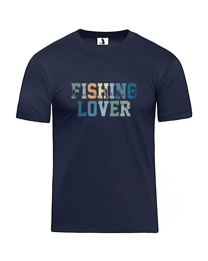 Образец футболки про рыбалку Time spent fishing unisex классического прямого кроя Футболка рыбака Fishing Lover unisex классического прямого кроя белая