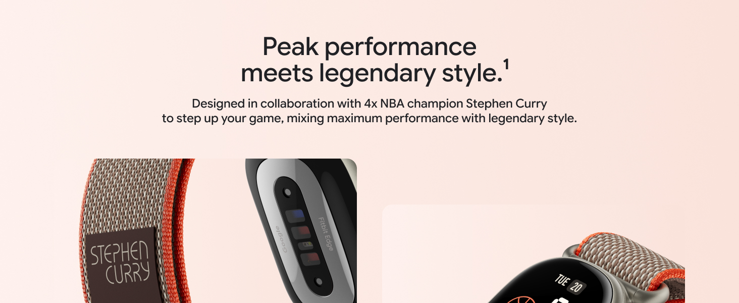 купить Фитнес-браслет Google Fitbit Edge Activity Tracker (2026) Оранжевый | Stephen Curry