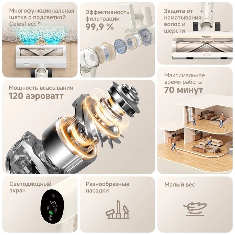 Вертикальный пылесос Dreame R10S Essential