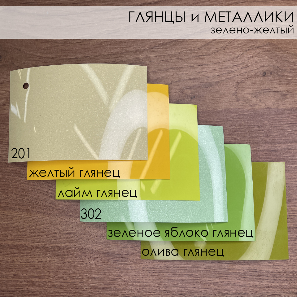 Сравнение. Кат Б. ГЛЯНЦЫ и МЕТАЛЛИКИ - зелено-желтый .jpg