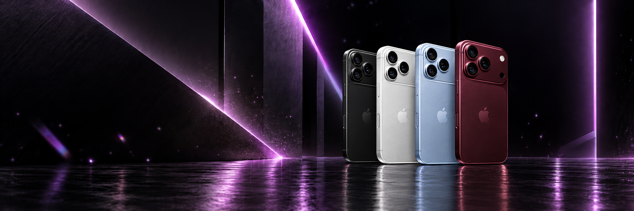 Apple iPhone 18 Pro в цветах Black, Silver, Glacier и Burgundy