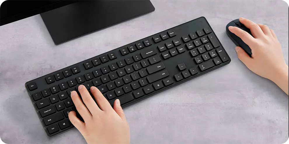 Клавиатура и мышь беспроводные Xiaomi Wireless Keyboard and Mouse Combo (WXJS01YM)-описание-2 Радиус действия 10 м