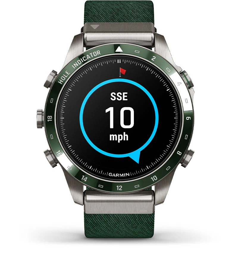 Garmin MARQ Golfer Gen 2 — Скорость и направление ветра
