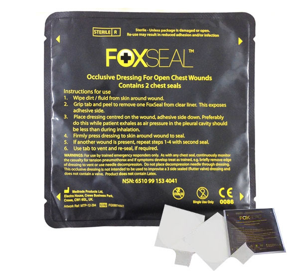 Окклюзионный пластырь для устранения пневмоторакса Fox Chest Seal