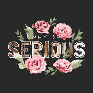 принт с цветами Why so serious