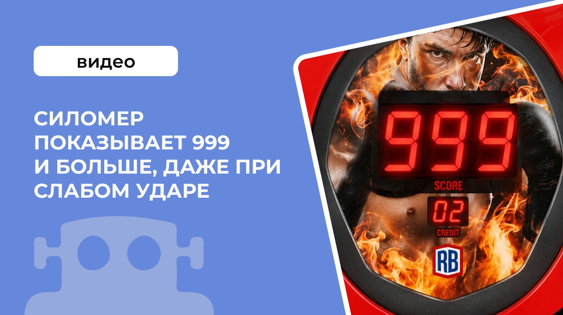 Аппарат показывает 999 и больше, даже при слабом ударе