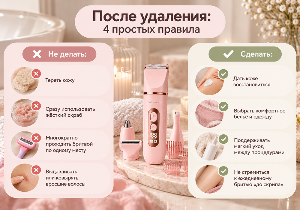 Раздражение, порезы и вросшие волосы после удаления волос