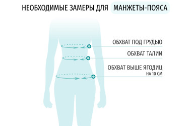 Размеры манжеты талии Размеры манжеты-пояса