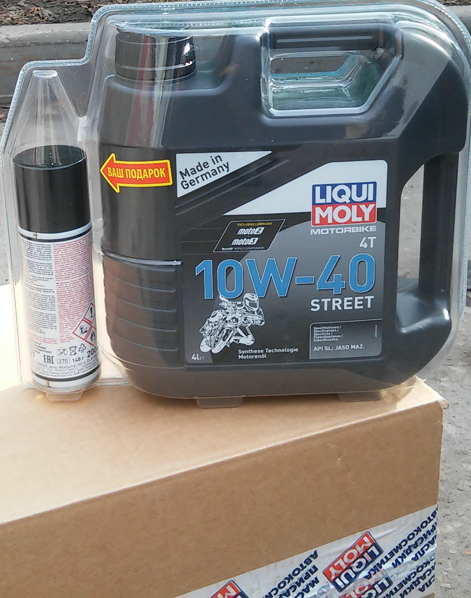 Liqui MOly moto 10w40 для четырех тактных моторов акционная канистра