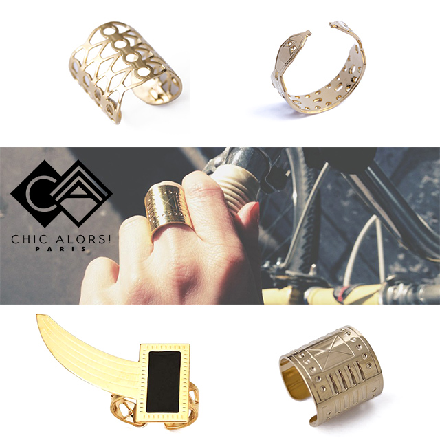 кольца из позолоченной латуни от CHIC ALORS Paris
