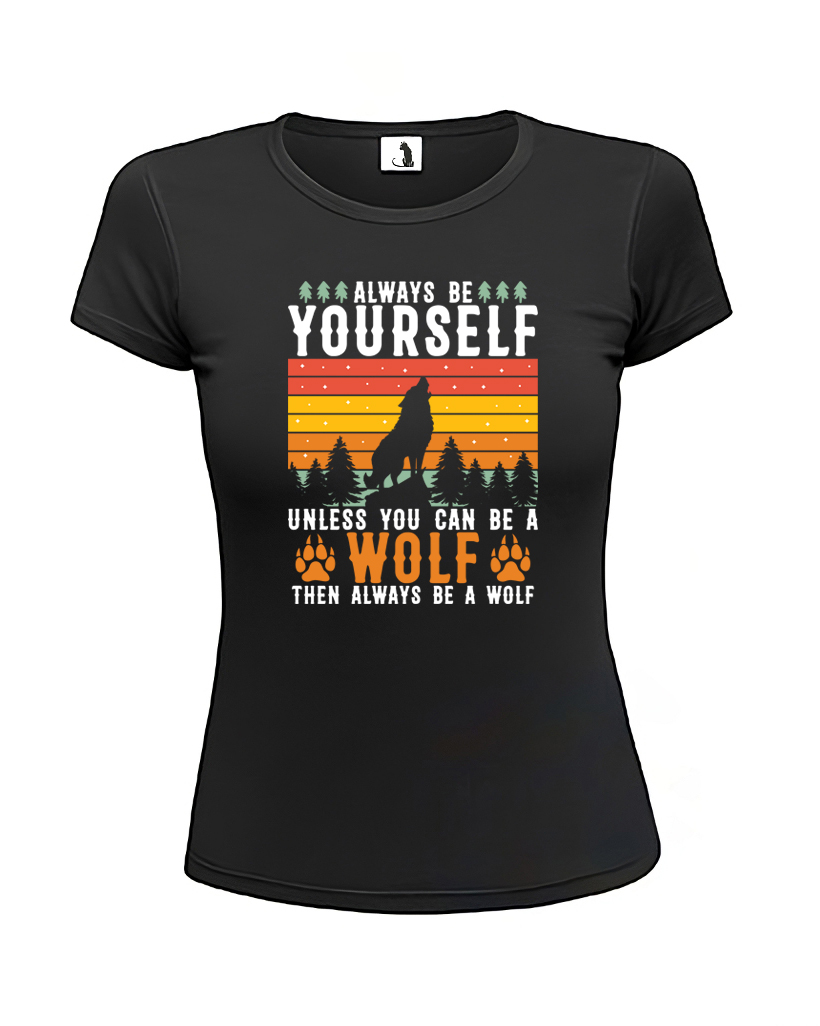 Образец женской футболки Always be yourself приталенного кроя Футболка женская Always be yourself приталенная
