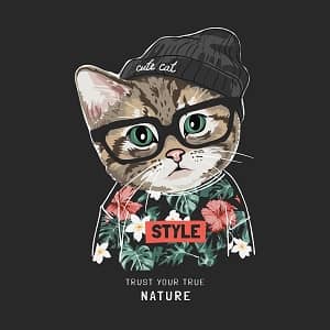 принт с котом True nature