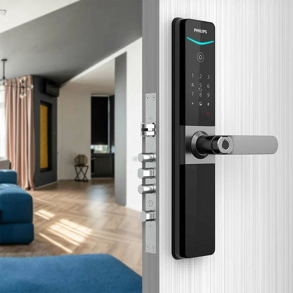 Электронный замок Philips EasyKey DDL610-5HBS в интерьере Электронный замок Philips EasyKey DDL610-5HBS в интерьере