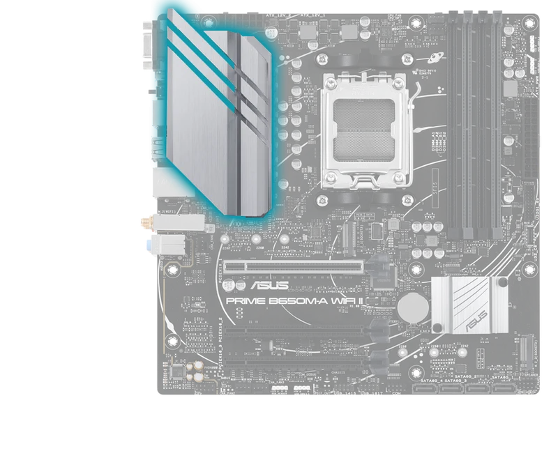 Радиатор VRM платы ASUS PRIME B650M-A WIFI II