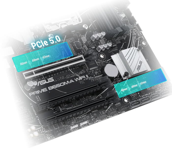 Слоты M.2 платы ASUS PRIME B650M-A WIFI II