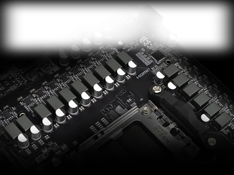 Силовая часть VRM платы GIGABYTE B650 EAGLE AX