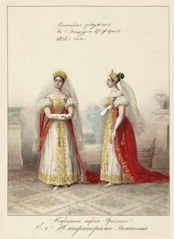 рисунок русской красавицы в кокошнике