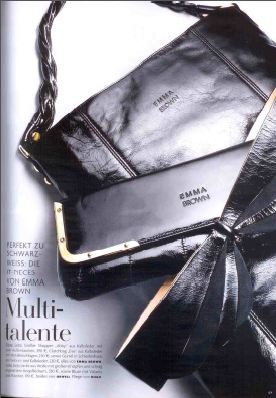 Черный клатч и сумка Emma Brown в Vogue
