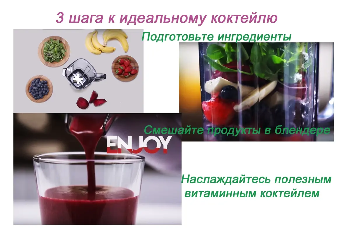 Инструкция для приготовления коктейля в блендере