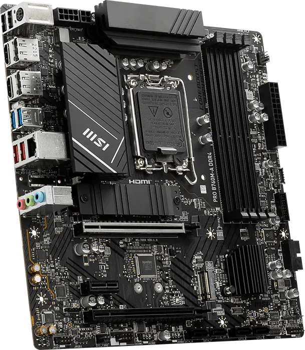 Панель разъёмов платы MSI PRO B760M-A
