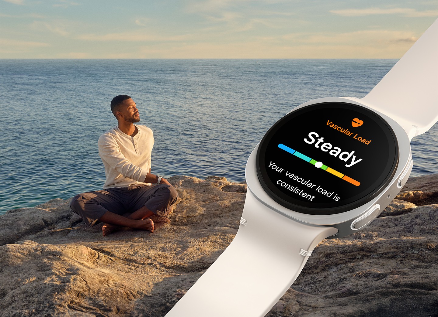 Galaxy Watch 8 с экраном Vascular Load в Samsung Health — официальное фото Samsung