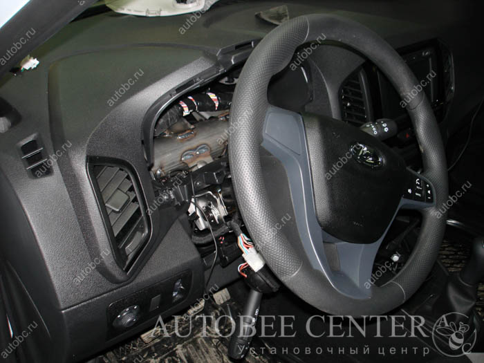 lada xray - установка автосигнализации с автозапуком