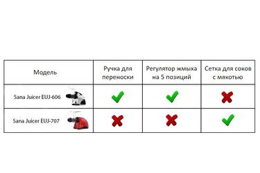 Чем отличаются Сана 606 и Сана 707?