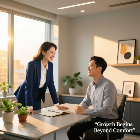 <img src="intelligence-coach-mentoring-professional-development.jpg" alt="Professional intelligence coach mentoring client in modern office for personal development transformation">