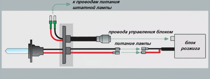 Схема установки ксенона