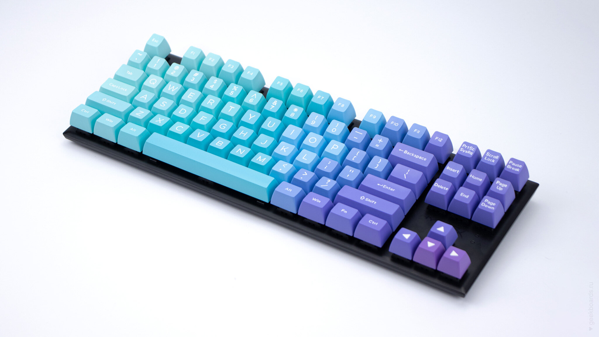 Та же HyperX, но с полным сетом кейкапов Ducky &laquo;Azure&raquo;