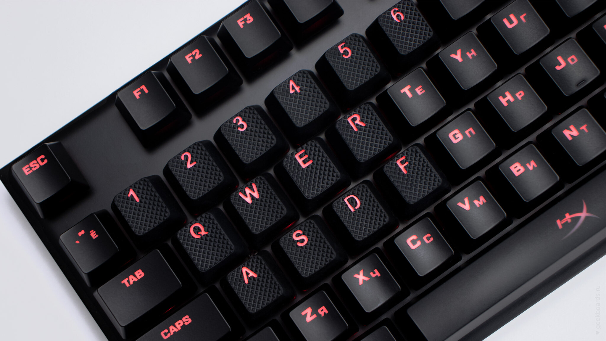 Уже чистая HyperX Alloy FPS Pro с набором кейкапов Tai-Hao &laquo;Rubber Black&raquo;