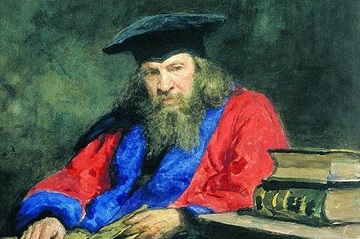 Илья Репин. Портрет Д. И. Менделеева в мантии доктора права Эдинбургского университета.