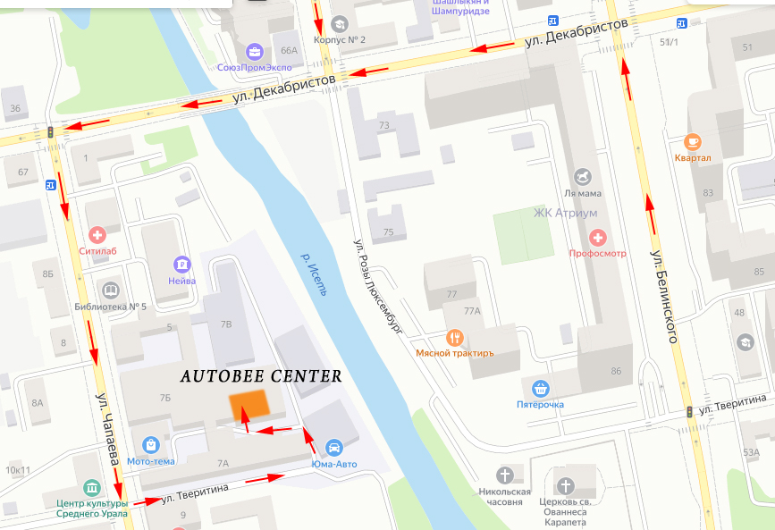 схема проезда в Авто Би Центр