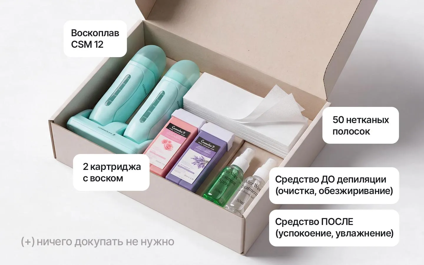 Картриджный воскоплав Cosmolex CSM12 с удобной конструкцией для депиляции