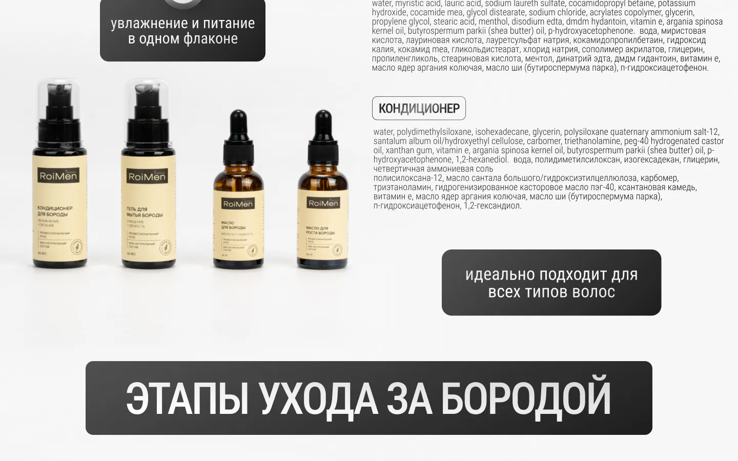 Мужские аксессуары для расчесывания, укладки и оформления бороды и усов