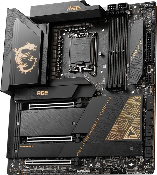 MSI MEG Z790 ACE, вид сбоку