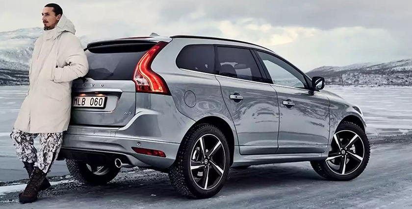 Автомобиль Volvo зимой