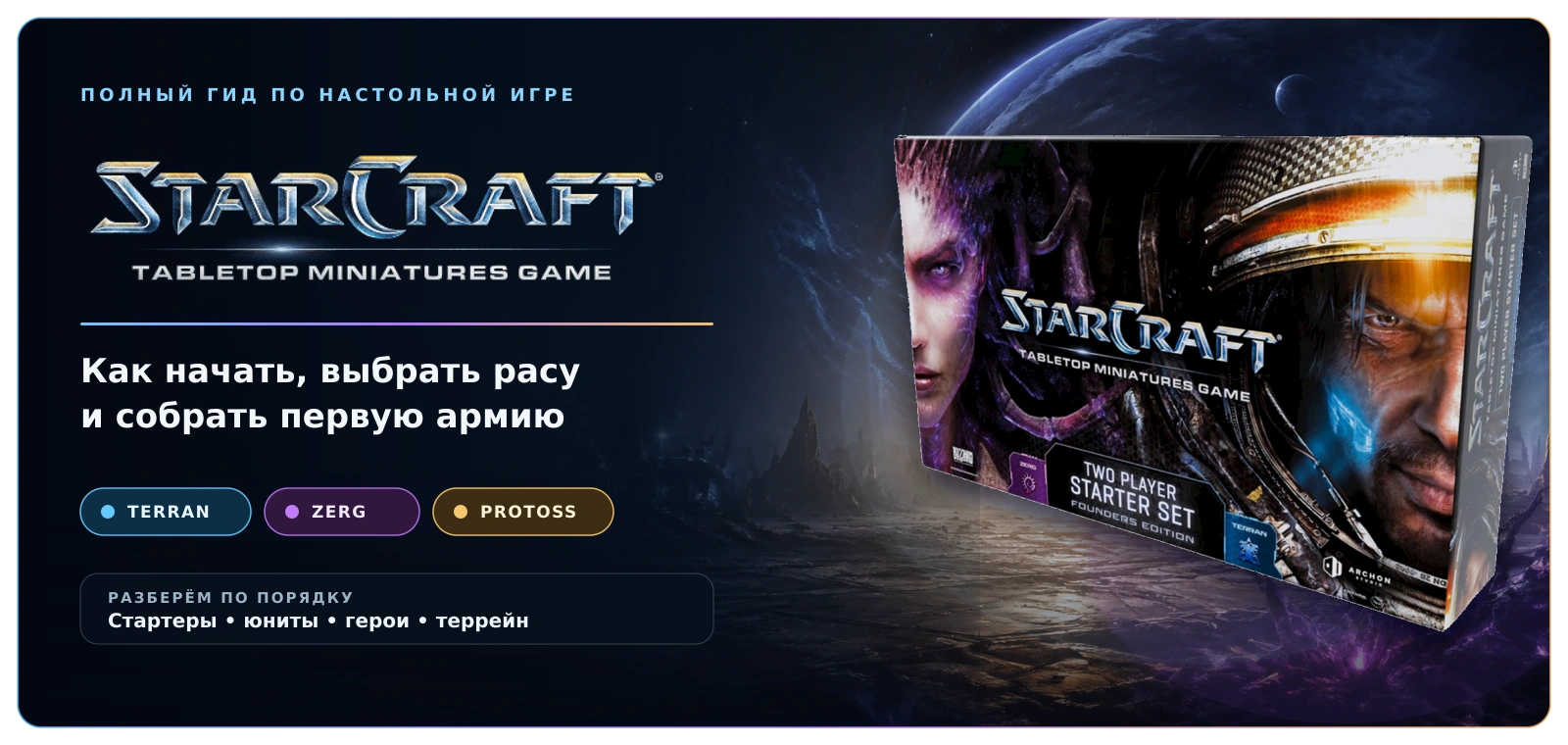 StarCraft Tabletop Miniatures Game &mdash; полный гид по стартерам, расам и дополнениям