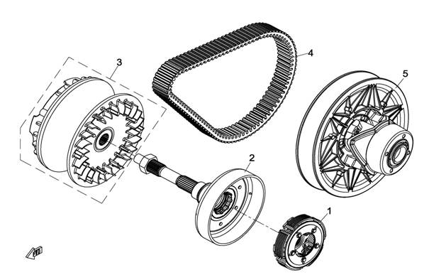 CLUTCH AND CVT ASSY X8