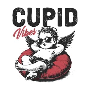 принт с ангелочком Cupid vibes