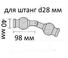 Эркерный соединитель для деревянных штанг Винтаж d28 мм.jpg