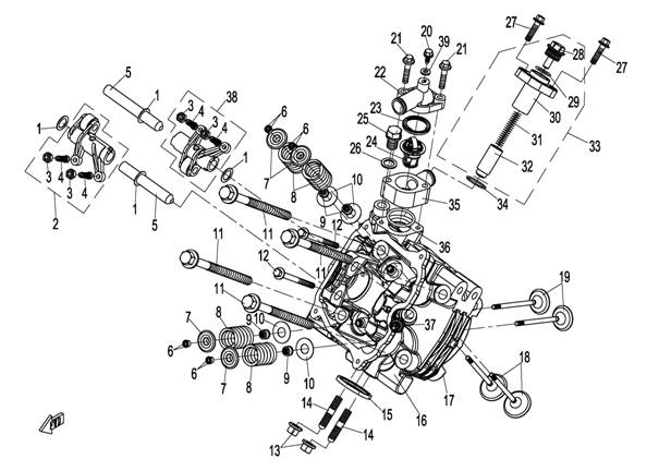 CYL HEAD NO.1 ASSY (STARTER END)