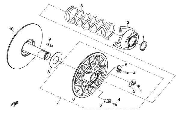 DRIVEN PULLEY(REAR) X8