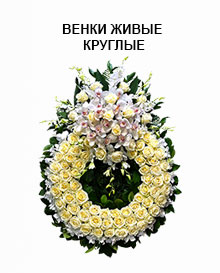 Венки живые круглые (европейские)